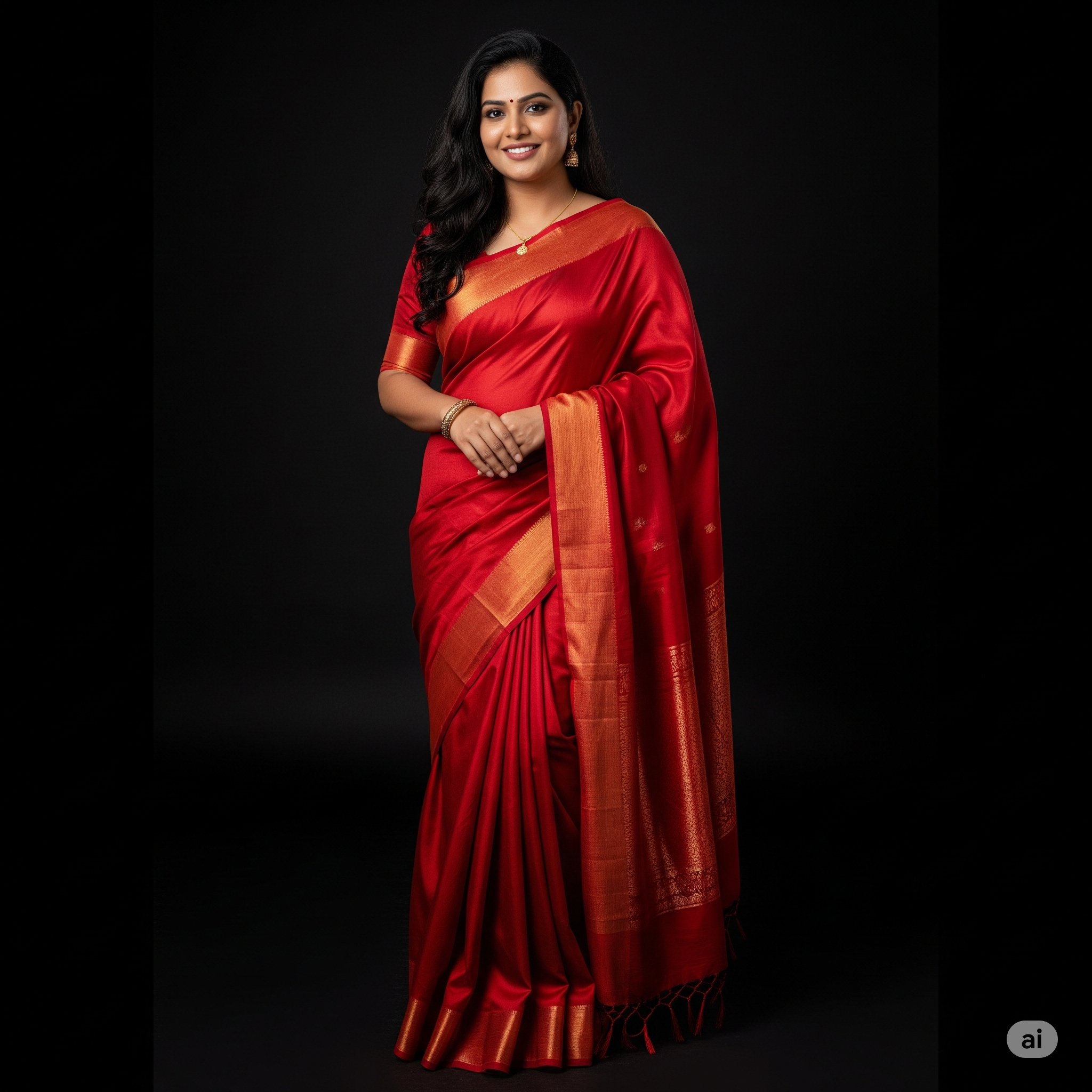 Beautiful Red Silk Saree
